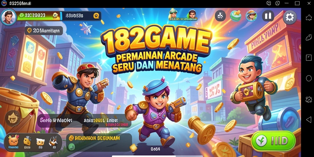 Tampilan gameplay 182GAME yang memukau dan penuh aksi.