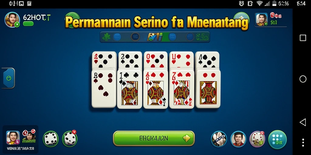 Screenshot gameplay 62HOT menunjukkan keseruan bermain Domino.