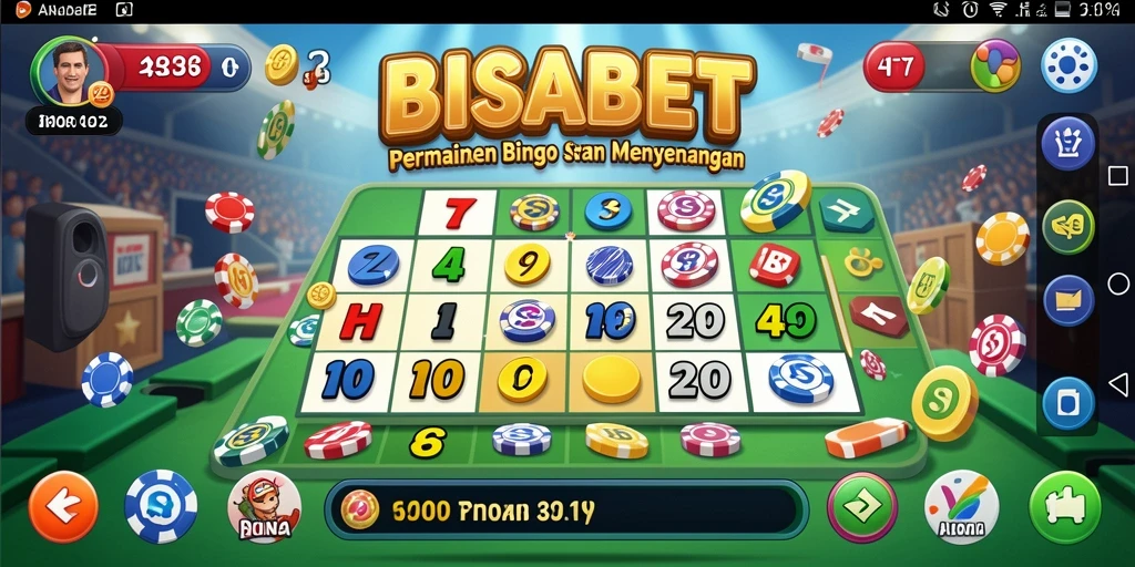 Screenshot BISABET menampilkan gameplay Bingo yang seru dan interaktif.