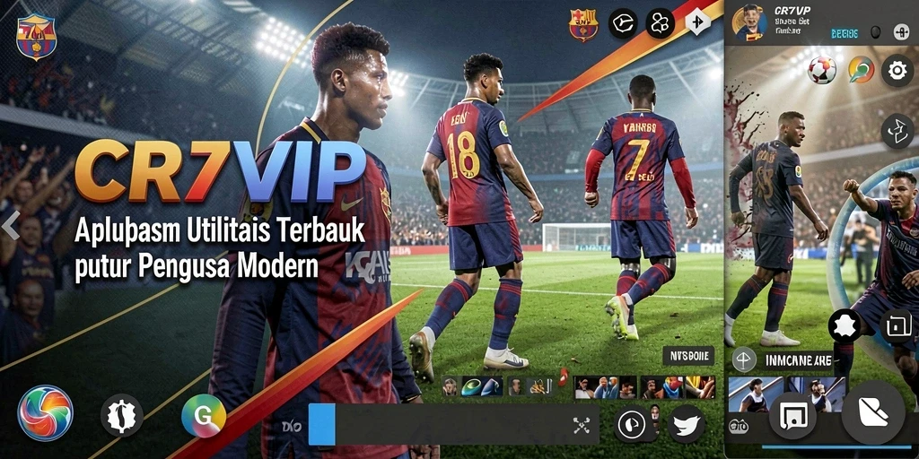 Tampilan antarmuka utama aplikasi CR7VIP yang menarik dan fungsional.