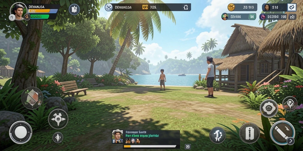 Tangkapan layar gameplay DEWANUSA yang menarik dan penuh warna.