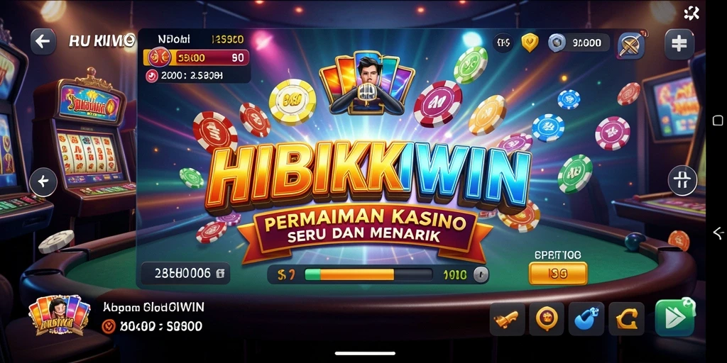 Tangkapan layar HIBIKIWIN menampilkan gameplay kasino yang menarik.