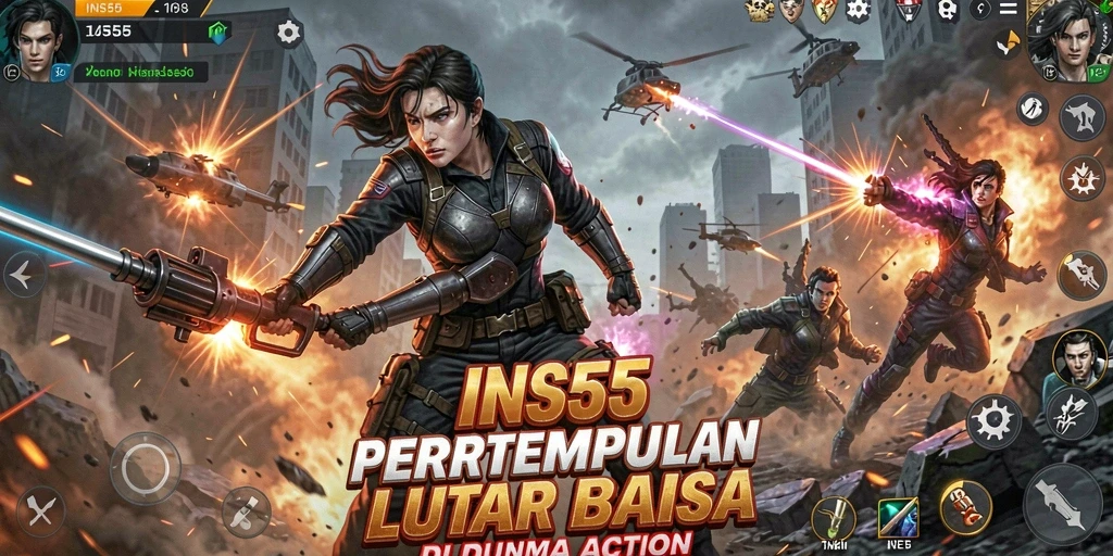 Tampak layar permainan INS55 yang penuh aksi dan tantangan.