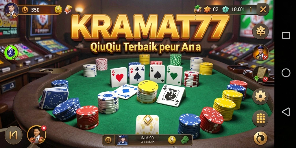 Tampilan menarik gameplay QiuQiu di KRAMAT77.