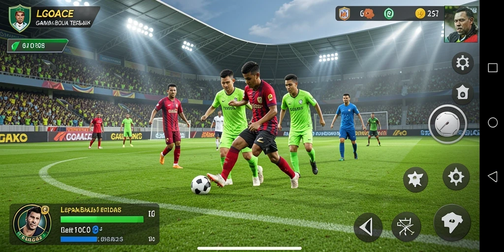 Gameplay LGOACE yang mendebarkan dalam aksi sepak bola.