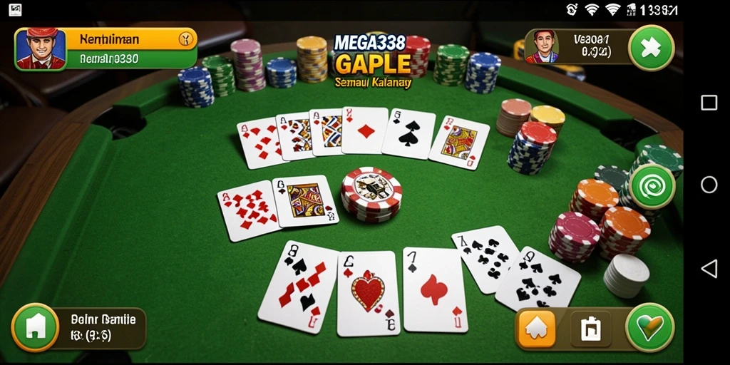Tampilan gameplay seru dan interaktif dalam permainan Gaple.