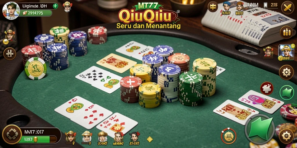 Tampilan gameplay QiuQiu yang seru dan mendebarkan.