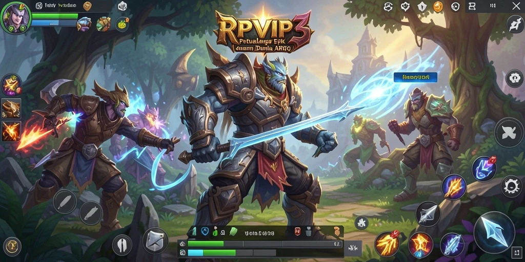 Tampilan gameplay menakjubkan dalam RPVIP3 yang menggugah semangat petualangan.