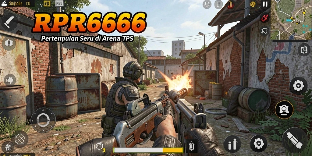 Screenshot menampilkan aksi mendebarkan dalam game TPS RR666.