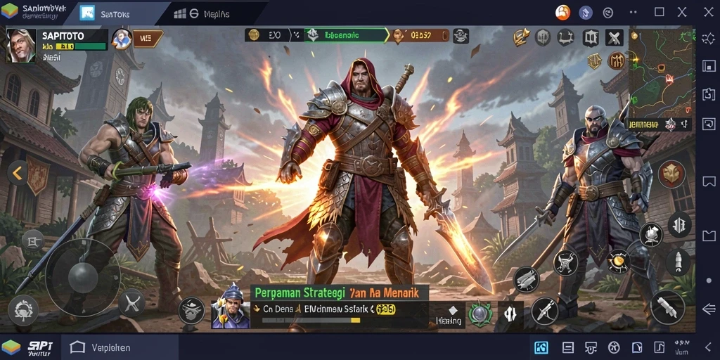 Tampilan gameplay menarik dalam SAPITOTO yang menunjukkan aksi strategis.