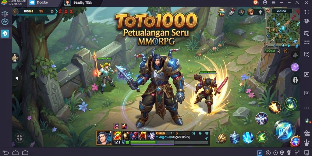 Screenshot TOTO1000 menampilkan aksi seru dalam pertarungan MMORPG.