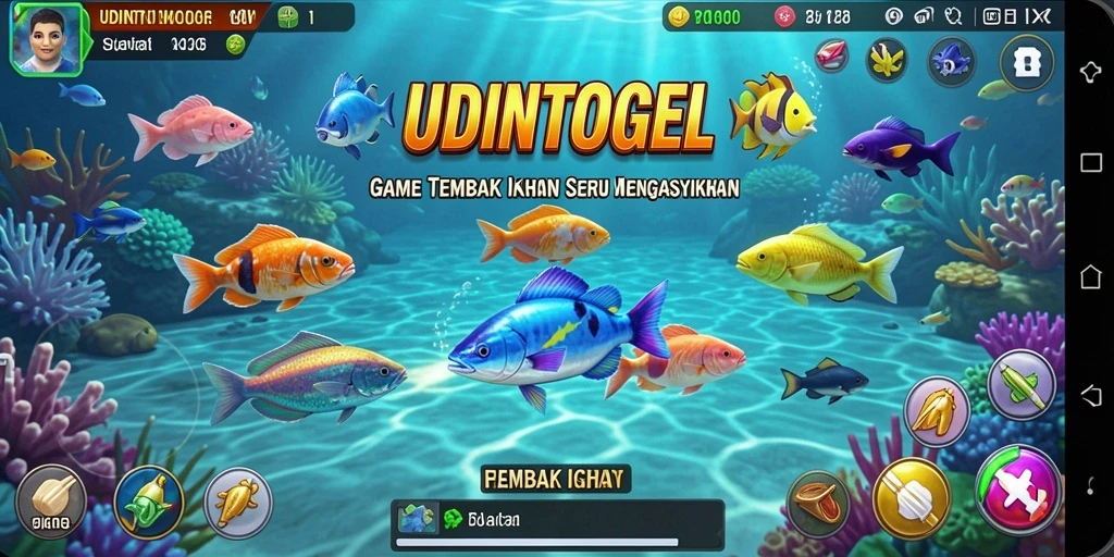 Gameplay seru menangkap ikan di UDINTOGEL.