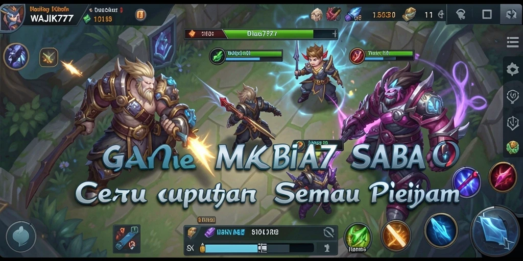 Tampilan gameplay menarik di WAJIK777 selama pertarungan MOBA.